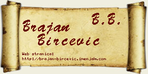 Brajan Birčević vizit kartica